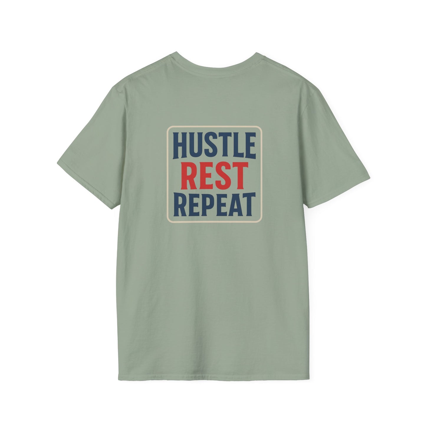Legends Logo - Hustle Rest Repeat - Softstyle Tee