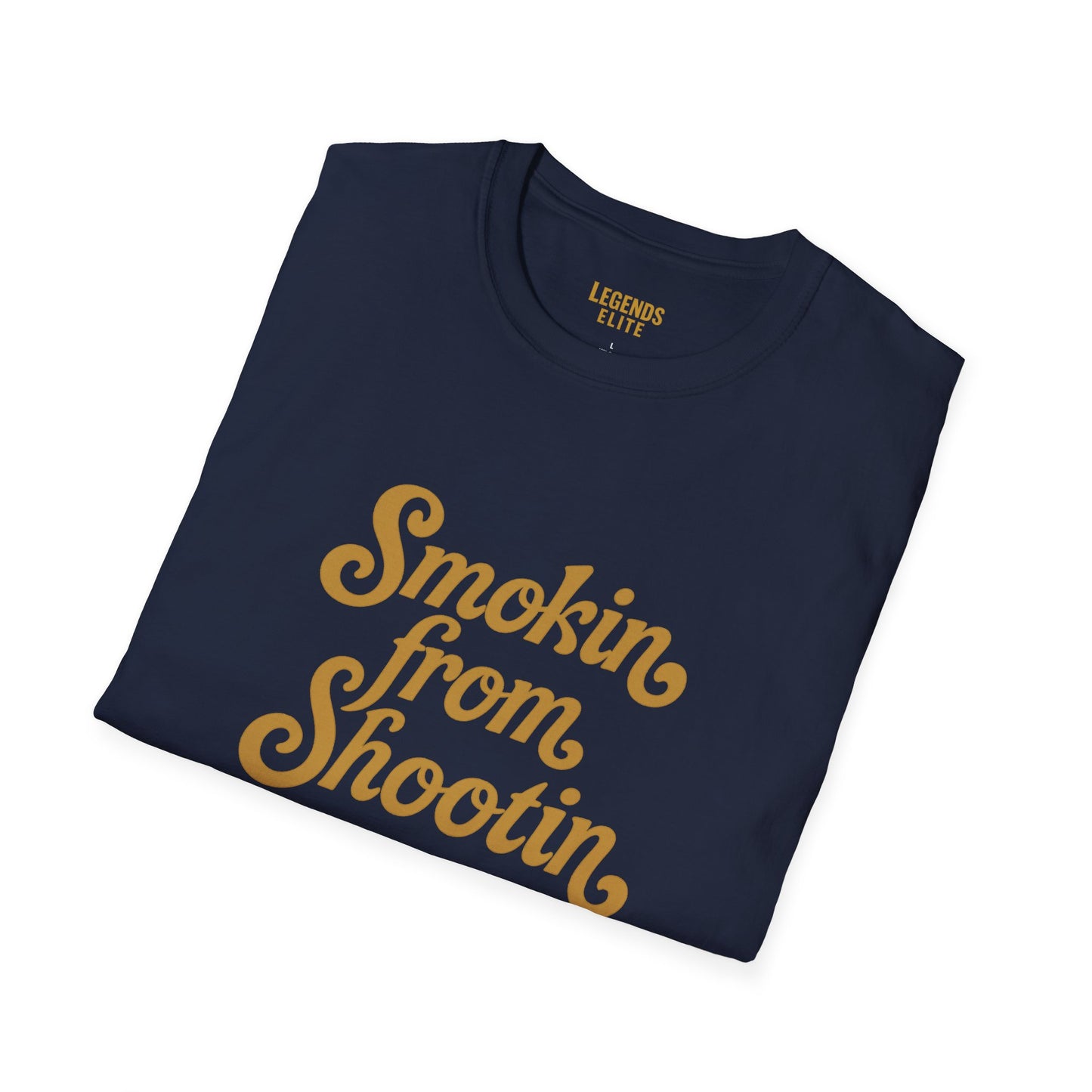 Smokin' from Shootin' Unisex Softstyle T-Shirt - Casual Graphic Tee for Laid-Back Vibes