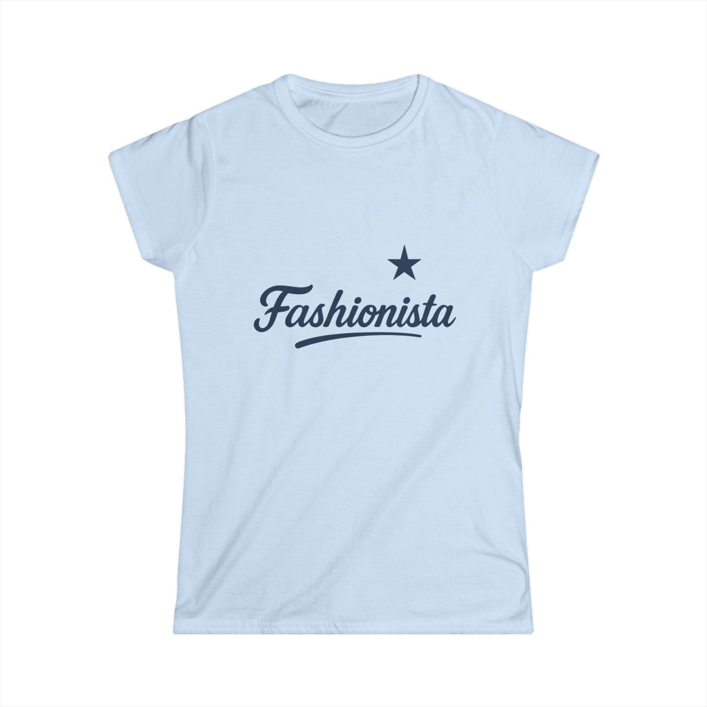 Fashionista - Women's Softstyle Tee - Navy Logo