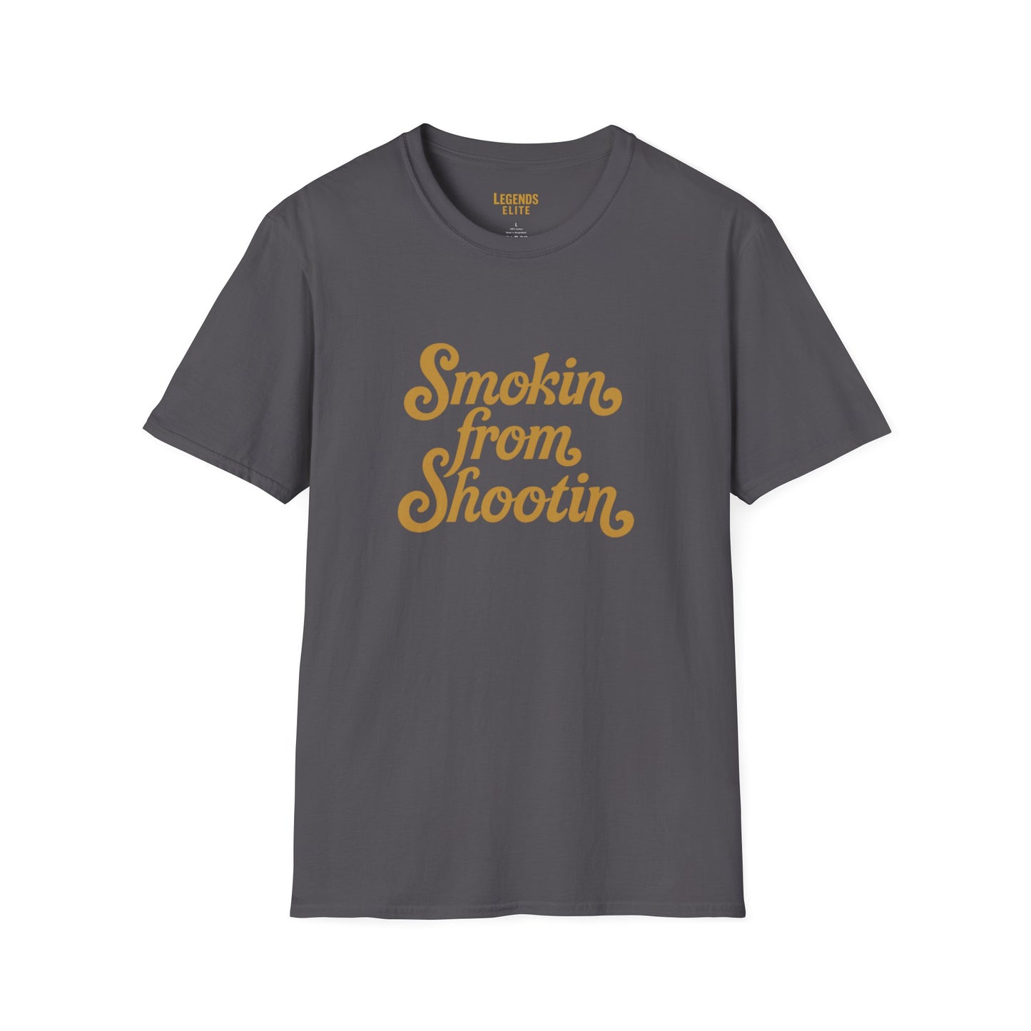 Smokin' from Shootin' Unisex Softstyle T-Shirt - Casual Graphic Tee for Laid-Back Vibes
