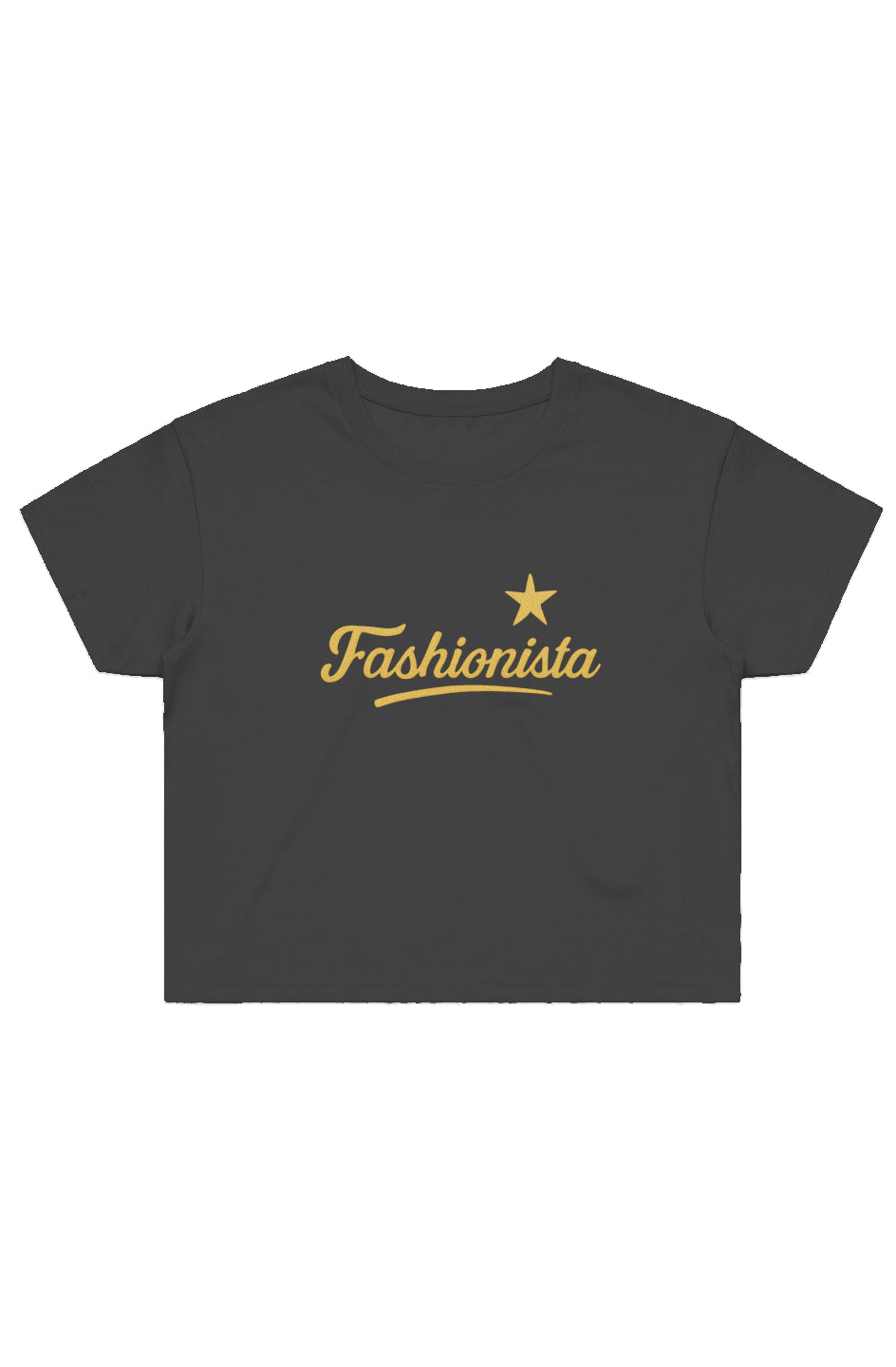 Fashionista - Women's Baby Tee - Gold Logo