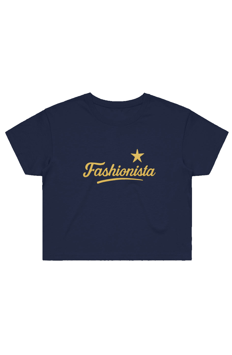Fashionista - Women's Baby Tee - Gold Logo
