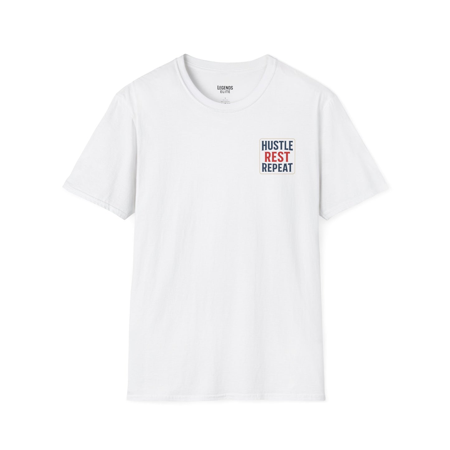 Men's Softstyle - Hustle Rest Repeat Logo - For Legends. By Legends.