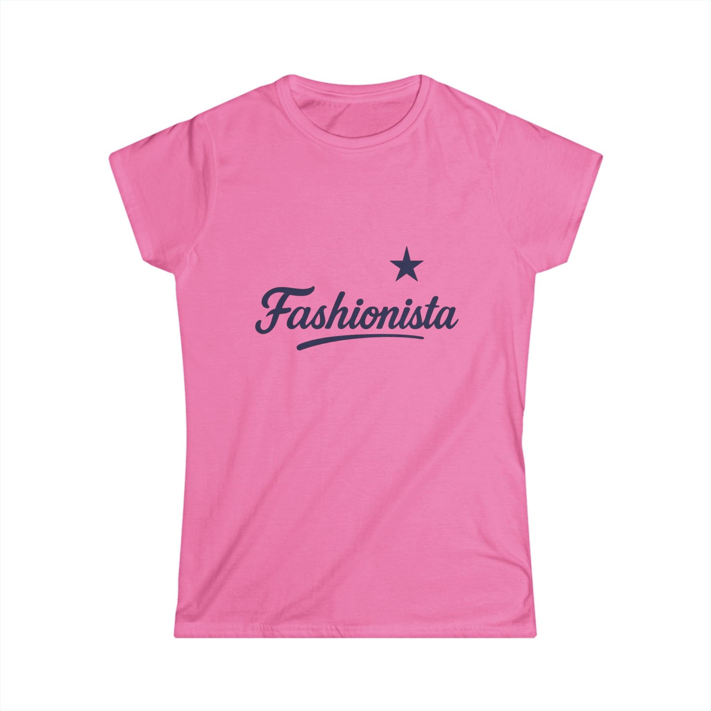 Fashionista - Women's Softstyle Tee - Navy Logo