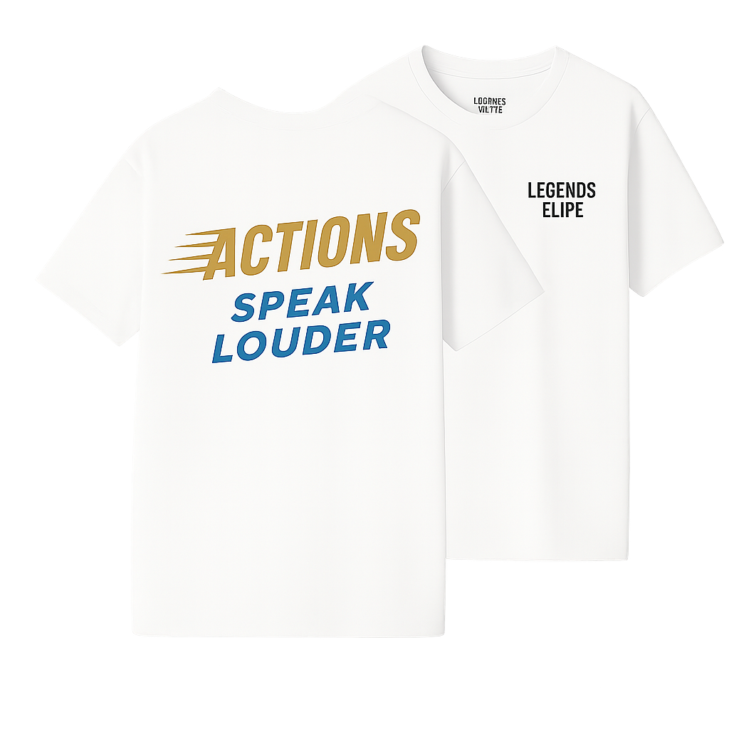 Actions Speak Louder - Legends Logo - Softstyle Tee