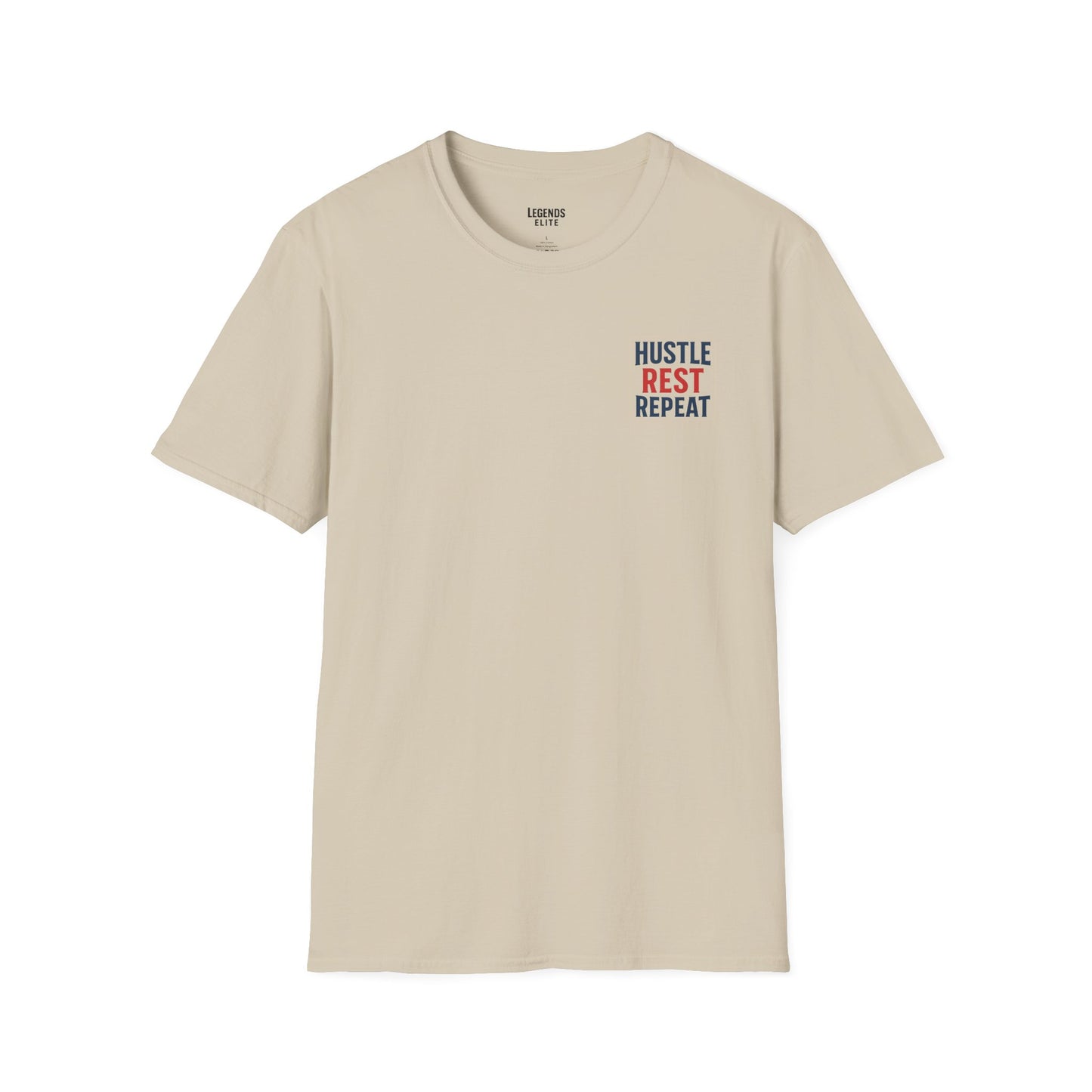 Men's Softstyle - Hustle Rest Repeat Logo - For Legends. By Legends.