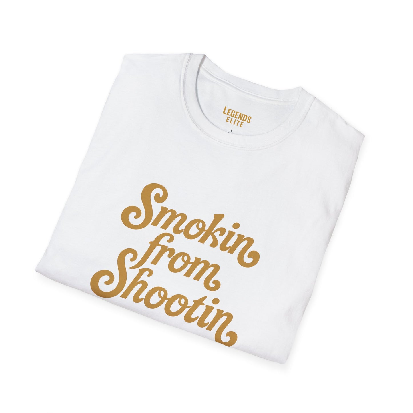 Smokin' from Shootin' Unisex Softstyle T-Shirt - Casual Graphic Tee for Laid-Back Vibes