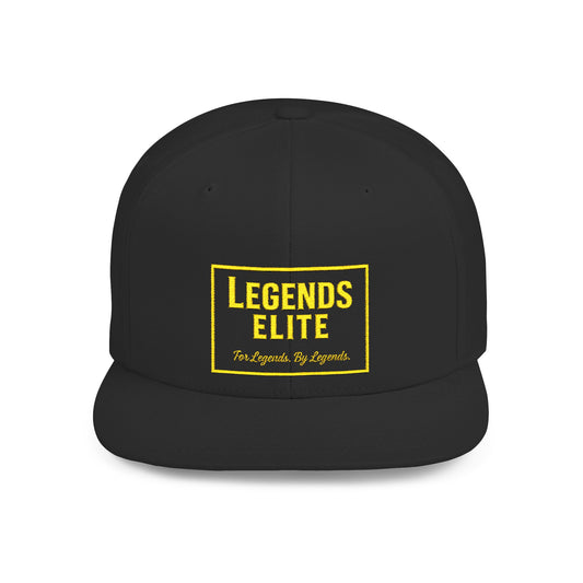 Legends Elite -  Flat Bill Snapback Hat - Gold - For Legends.  By Legends.