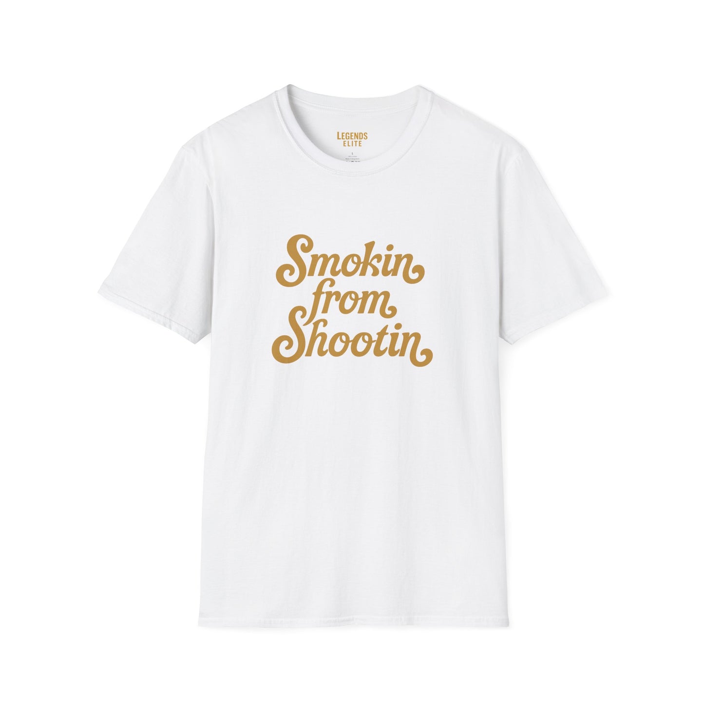 Smokin' from Shootin' Unisex Softstyle T-Shirt - Casual Graphic Tee for Laid-Back Vibes