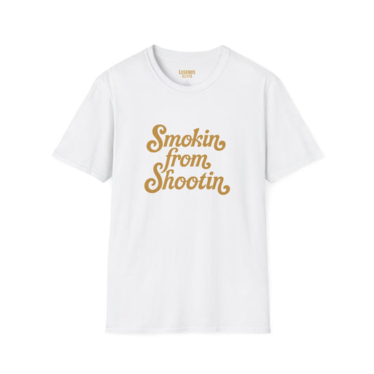 Smokin' from Shootin' Unisex Softstyle T-Shirt - Casual Graphic Tee for Laid-Back Vibes