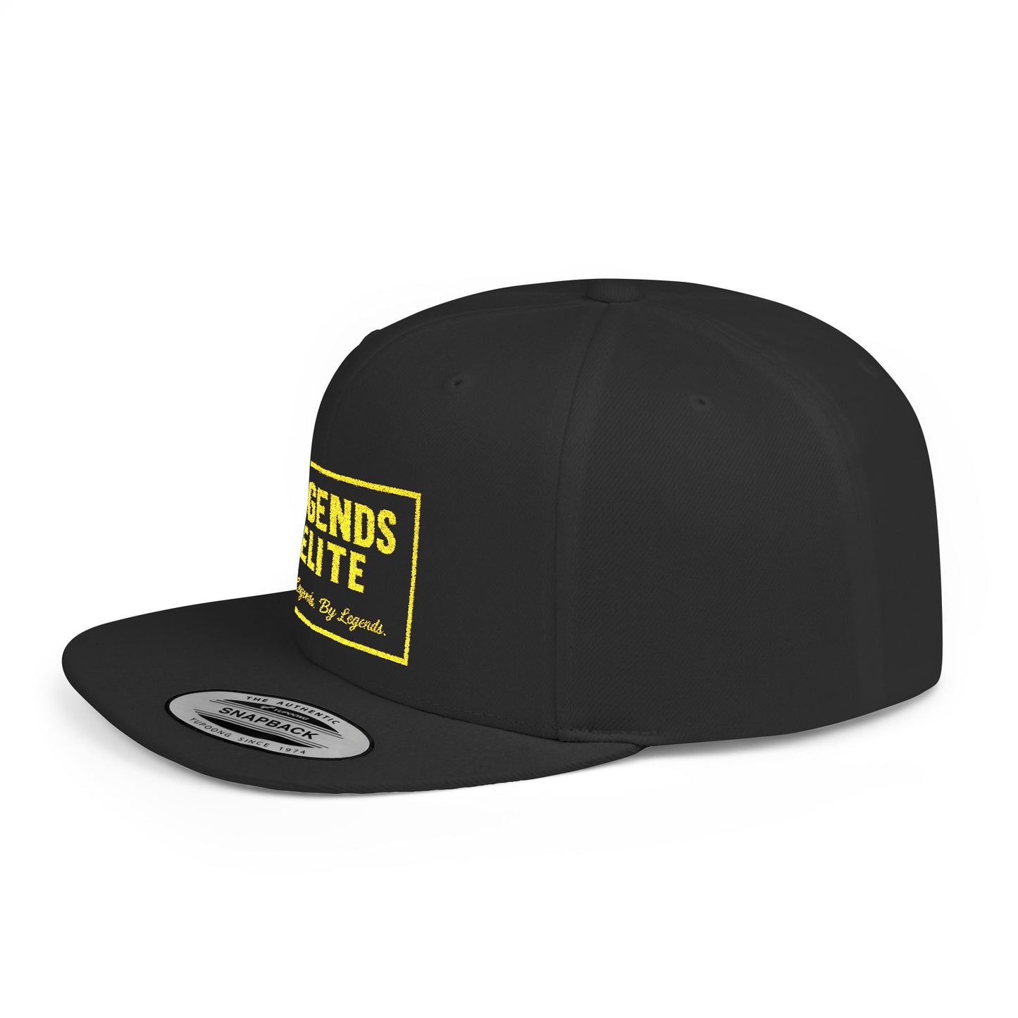 Legends Elite -  Flat Bill Snapback Hat - Gold - For Legends.  By Legends.