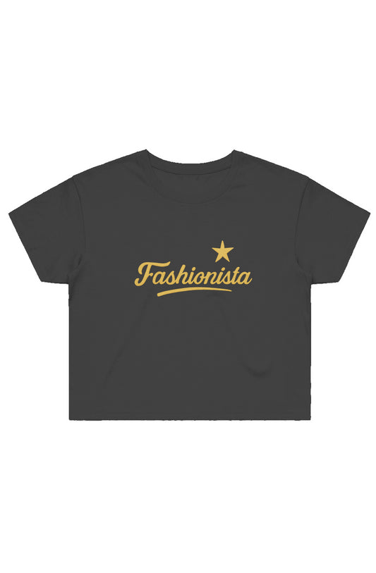 Fashionista - Women's Baby Tee - Gold Logo
