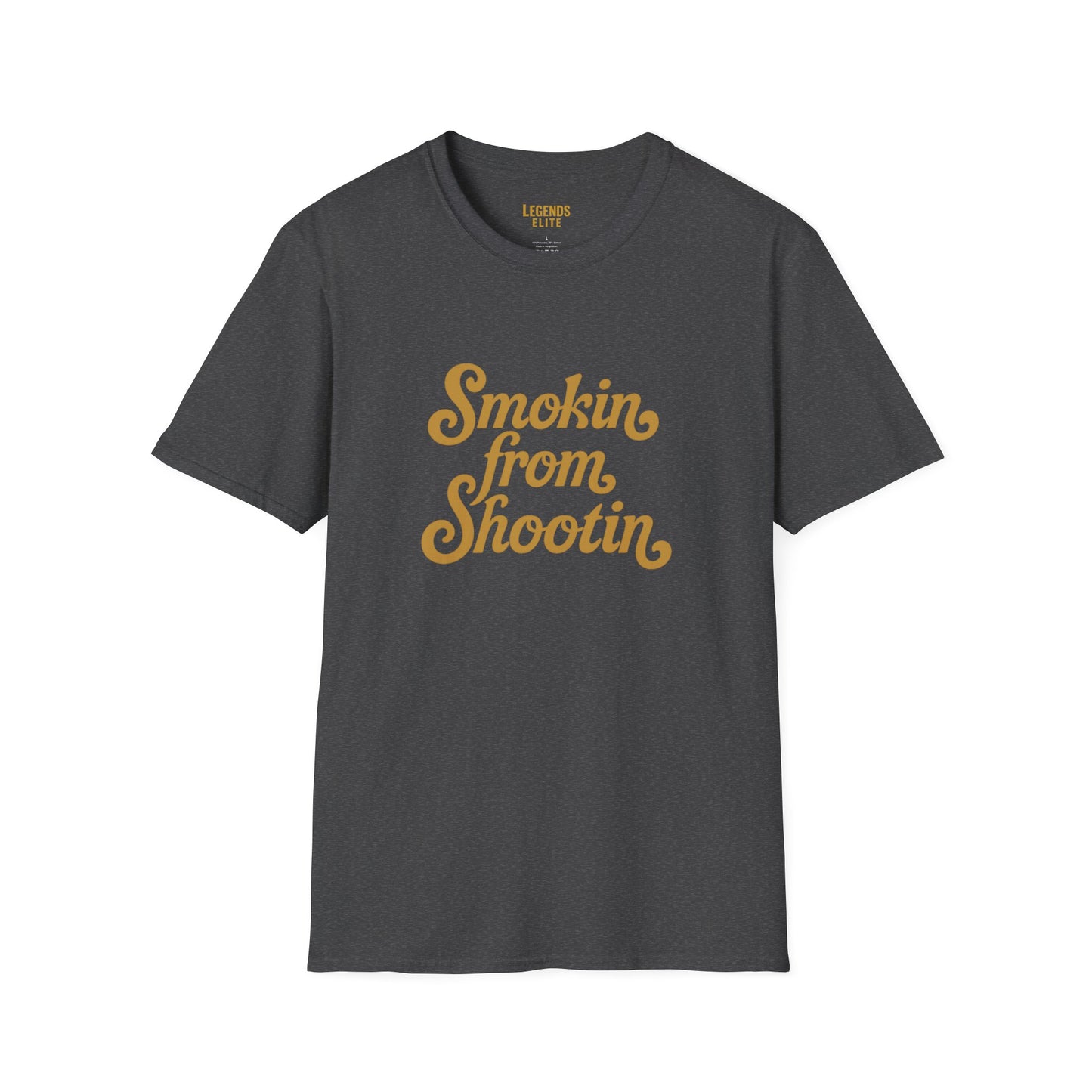 Smokin' from Shootin' Unisex Softstyle T-Shirt - Casual Graphic Tee for Laid-Back Vibes
