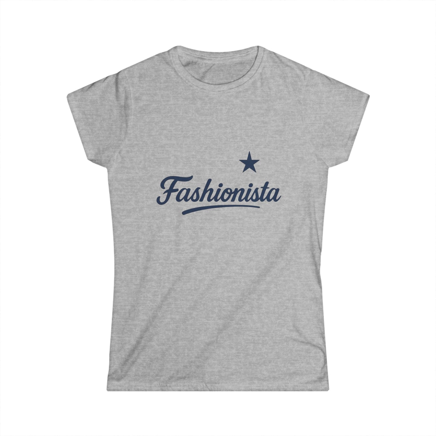 Fashionista - Women's Softstyle Tee - Navy Logo